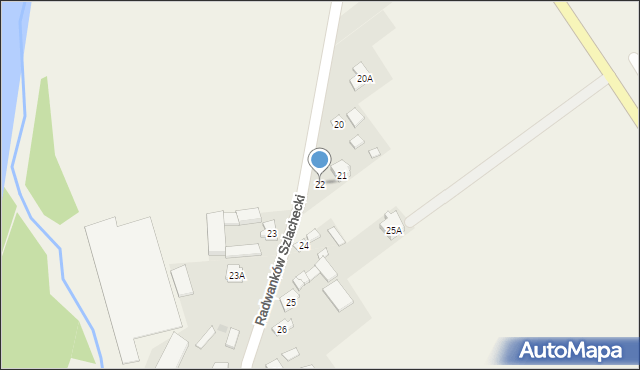 Radwanków Szlachecki, Radwanków Szlachecki, 22, mapa Radwanków Szlachecki
