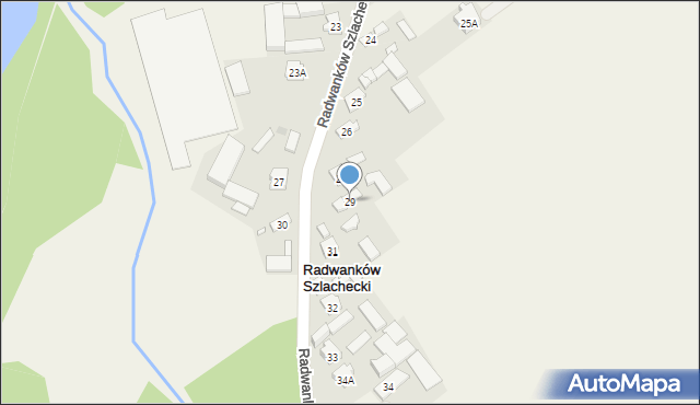 Radwanków Szlachecki, Radwanków Szlachecki, 29, mapa Radwanków Szlachecki