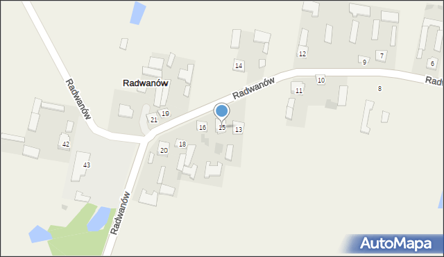 Radwanów, Radwanów, 15, mapa Radwanów