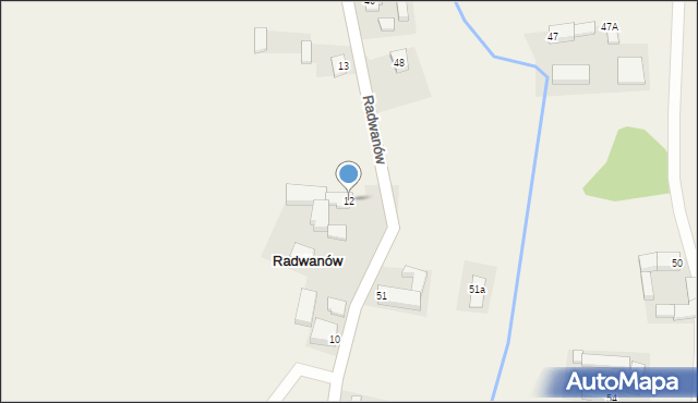 Radwanów, Radwanów, 12, mapa Radwanów