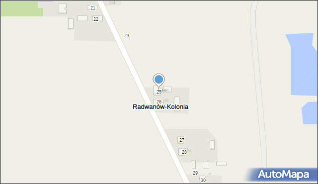 Radwanów-Kolonia, Radwanów-Kolonia, 25, mapa Radwanów-Kolonia