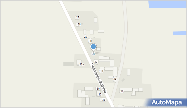 Radwanów-Kolonia, Radwanów-Kolonia, 31, mapa Radwanów-Kolonia
