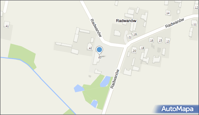 Radwanów-Kolonia, Radwanów-Kolonia, 43, mapa Radwanów-Kolonia