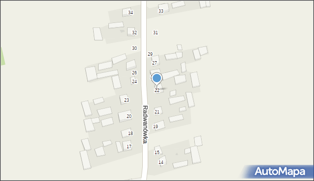 Radwanówka, Radwanówka, 22, mapa Radwanówka