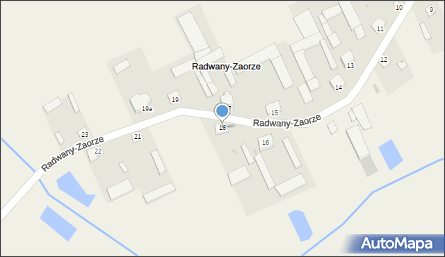 Radwany-Zaorze, Radwany-Zaorze, 18, mapa Radwany-Zaorze