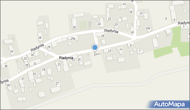 Radynia, Radynia, 17, mapa Radynia