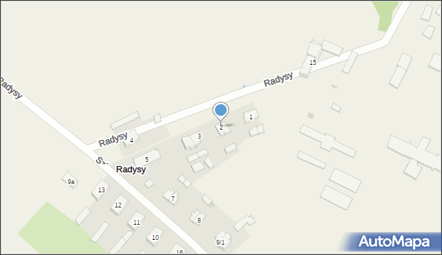 Radysy, Radysy, 2, mapa Radysy
