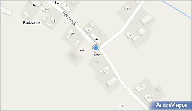 Radzanek, Radzanek, 10D, mapa Radzanek