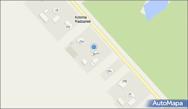 Radzanek, Radzanek, 26, mapa Radzanek