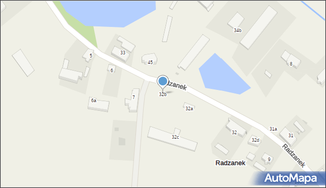 Radzanek, Radzanek, 32b, mapa Radzanek