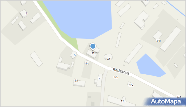 Radzanek, Radzanek, 33, mapa Radzanek