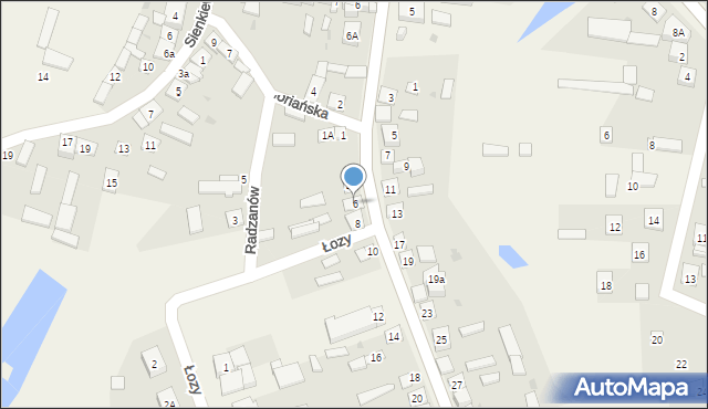 Radzanów, Raciążska, 6, mapa Radzanów