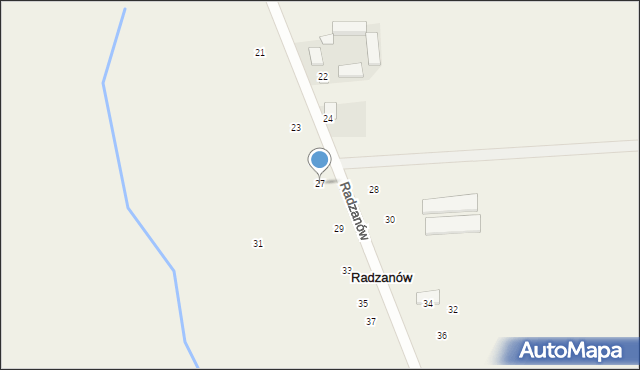 Radzanów, Radzanów, 27, mapa Radzanów