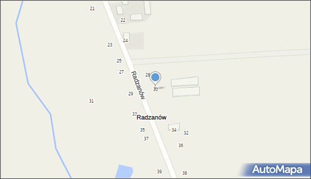 Radzanów, Radzanów, 30, mapa Radzanów