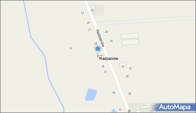 Radzanów, Radzanów, 33, mapa Radzanów