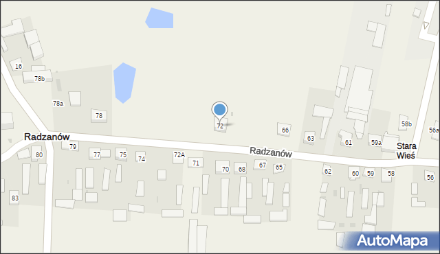 Radzanów, Radzanów, 72, mapa Radzanów