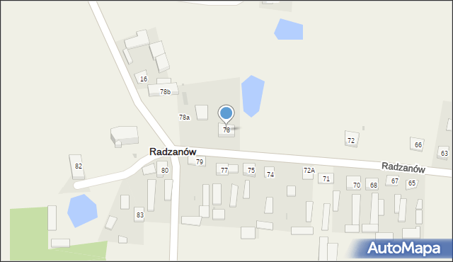 Radzanów, Radzanów, 78, mapa Radzanów