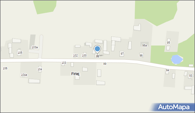 Radzanów, Radzanów, 98, mapa Radzanów