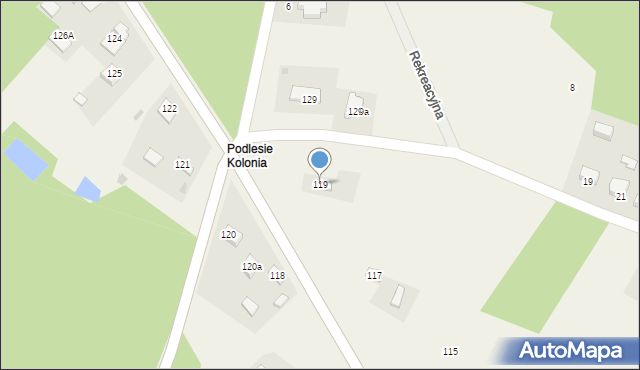 Radzanów, Radzanów, 119, mapa Radzanów