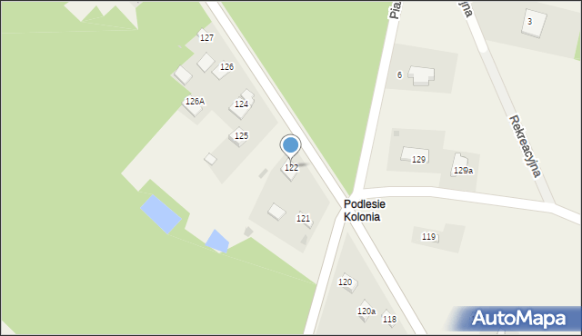 Radzanów, Radzanów, 122, mapa Radzanów