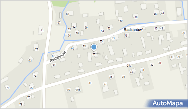 Radzanów, Radzanów, 57, mapa Radzanów