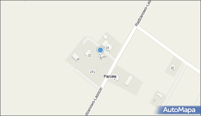 Radzanowo-Lasocin, Radzanowo-Lasocin, 31, mapa Radzanowo-Lasocin