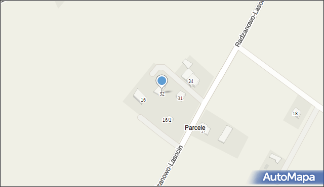 Radzanowo-Lasocin, Radzanowo-Lasocin, 32, mapa Radzanowo-Lasocin
