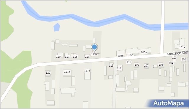 Radzice Duże, Radzice Duże, 113a, mapa Radzice Duże