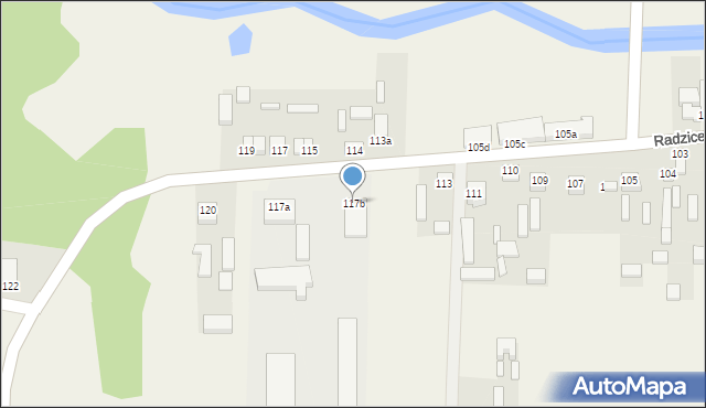 Radzice Duże, Radzice Duże, 117b, mapa Radzice Duże