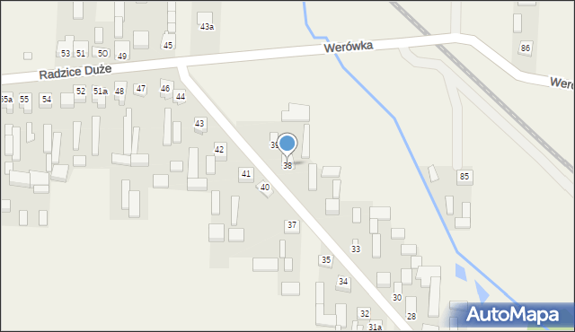 Radzice Duże, Radzice Duże, 38, mapa Radzice Duże