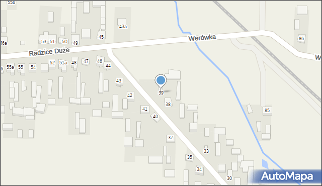 Radzice Duże, Radzice Duże, 39, mapa Radzice Duże