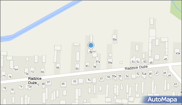 Radzice Duże, Radzice Duże, 59, mapa Radzice Duże