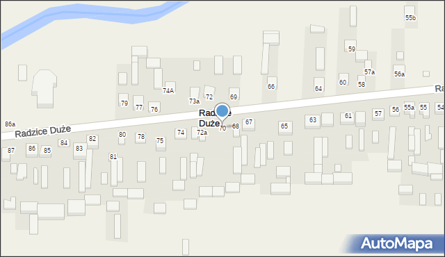 Radzice Duże, Radzice Duże, 70, mapa Radzice Duże