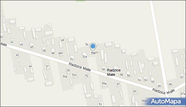 Radzice Małe, Radzice Małe, 53a, mapa Radzice Małe