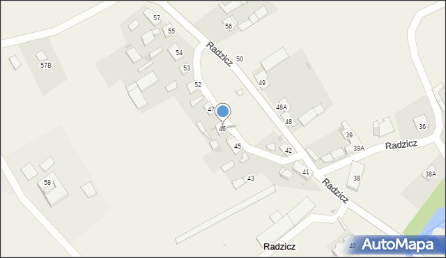 Radzicz, Radzicz, 46, mapa Radzicz