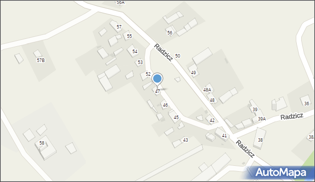 Radzicz, Radzicz, 47, mapa Radzicz