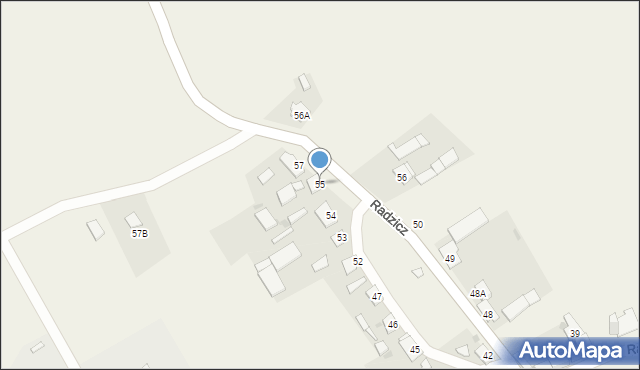 Radzicz, Radzicz, 55, mapa Radzicz