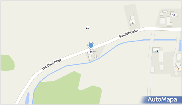 Radziechów, Radziechów, 30, mapa Radziechów