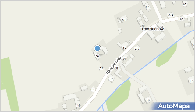 Radziechów, Radziechów, 54, mapa Radziechów
