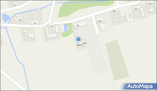 Radziechów, Radziechów, 80A, mapa Radziechów