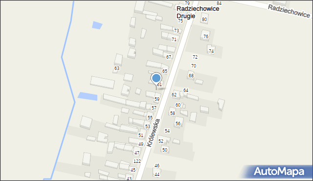 Radziechowice Drugie, Radziechowice Drugie, 106, mapa Radziechowice Drugie