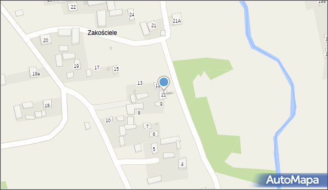 Radzięcin, Radzięcin, 11, mapa Radzięcin