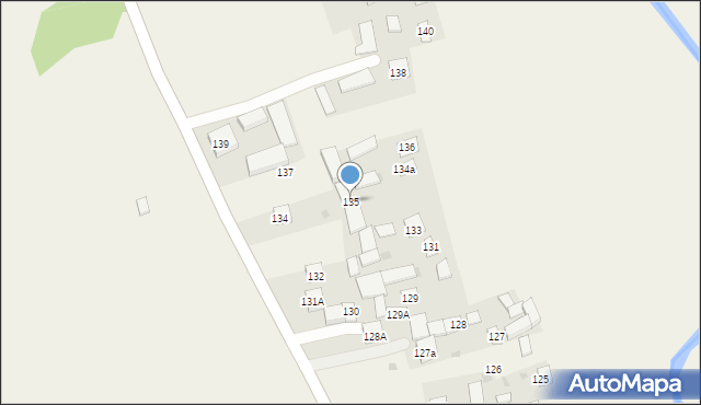 Radzięcin, Radzięcin, 135, mapa Radzięcin