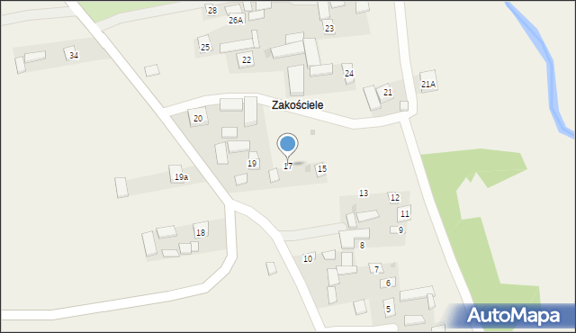 Radzięcin, Radzięcin, 17, mapa Radzięcin