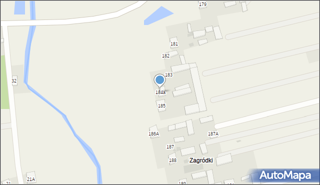 Radzięcin, Radzięcin, 184a, mapa Radzięcin