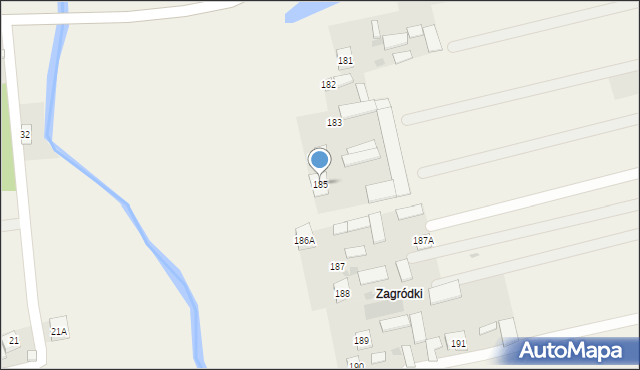 Radzięcin, Radzięcin, 185, mapa Radzięcin