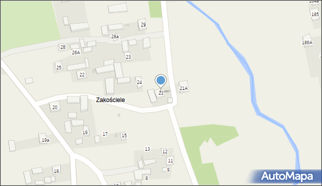 Radzięcin, Radzięcin, 21, mapa Radzięcin