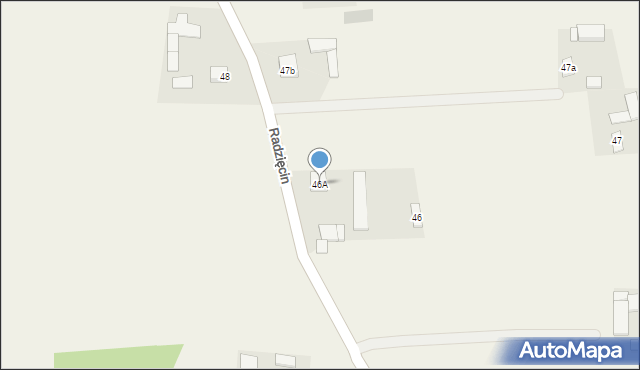 Radzięcin, Radzięcin, 46A, mapa Radzięcin