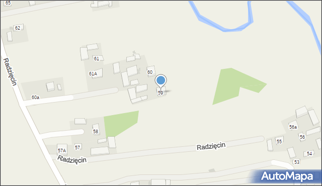 Radzięcin, Radzięcin, 59, mapa Radzięcin