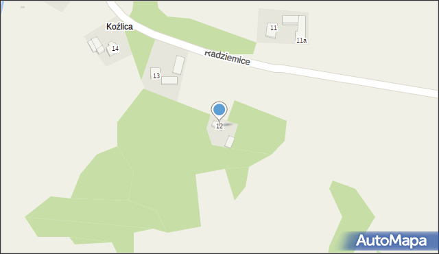 Radziemice, Radziemice, 12, mapa Radziemice